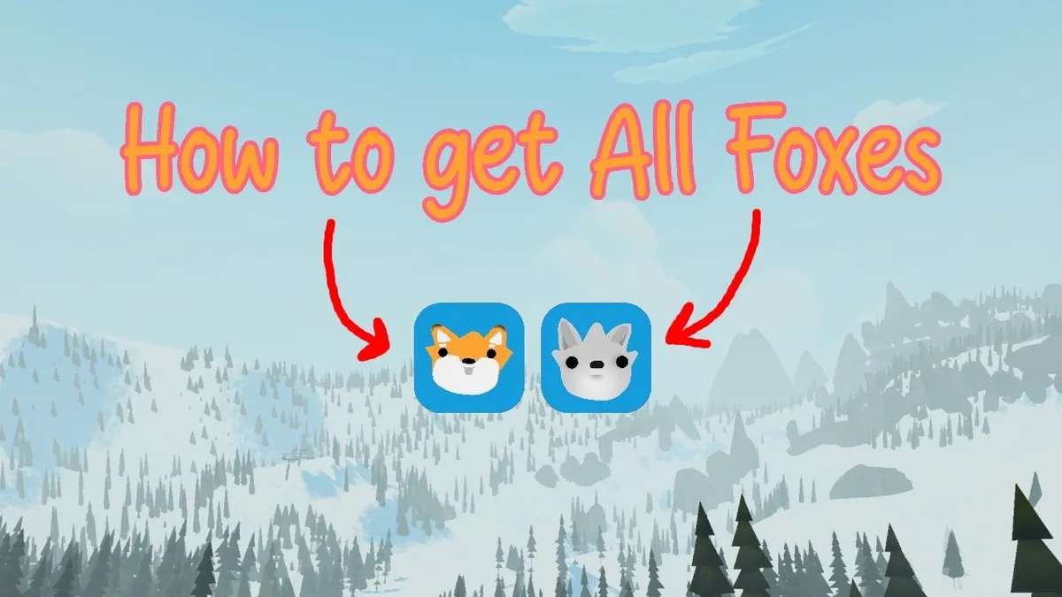 Sledding Game fox tutorial cover showing the normal fox and Arctic Fox icons.